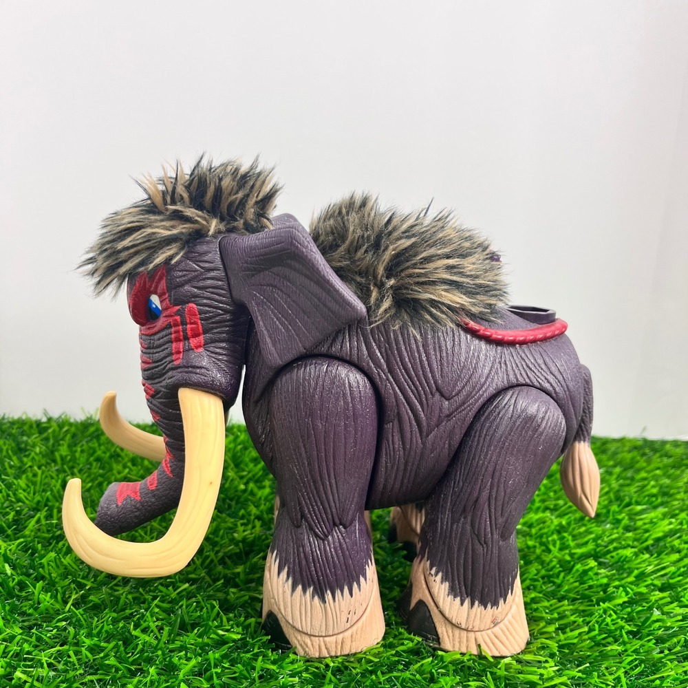Fisher-Price Imaginext Woolly Mammoth Prehistoric Figure Purple Red Fur 8.5 Inch